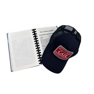 Blue bonnet cafe cook book and hat